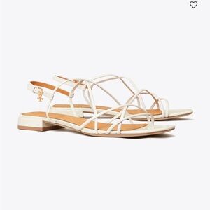 Tory Burch Penelope Flat Sandals in Ivory 6.5